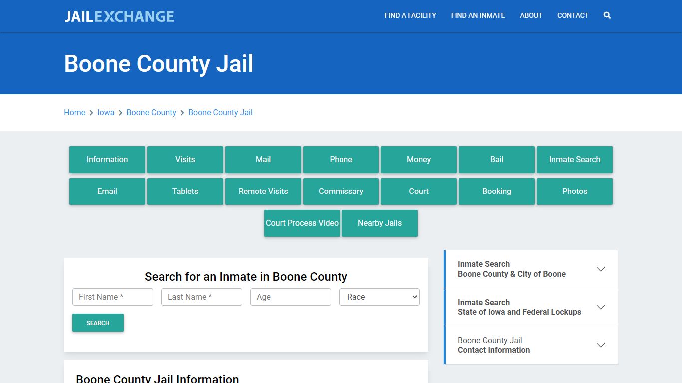 Boone County Jail Roster Lookup, IA, Inmate Search